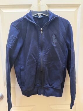 Ralph Lauren Sport Navy Cotton Zip Jacket